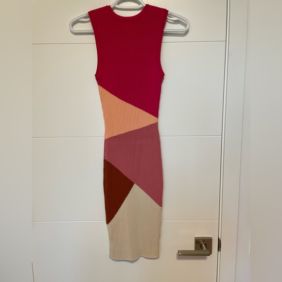 Mink pink knit stretch mini dress size M - worn only once - Picture 2 of 2